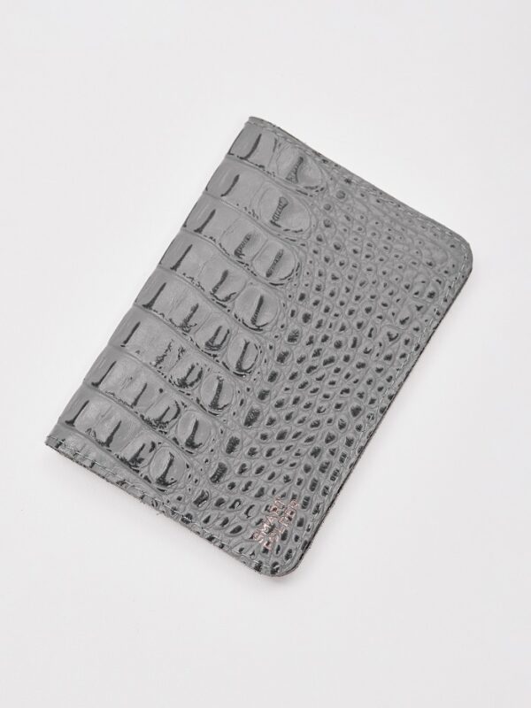 Обложка для паспорта серая