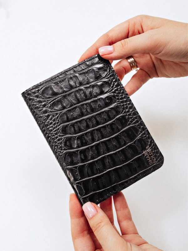 Обложка для паспорта чёрная