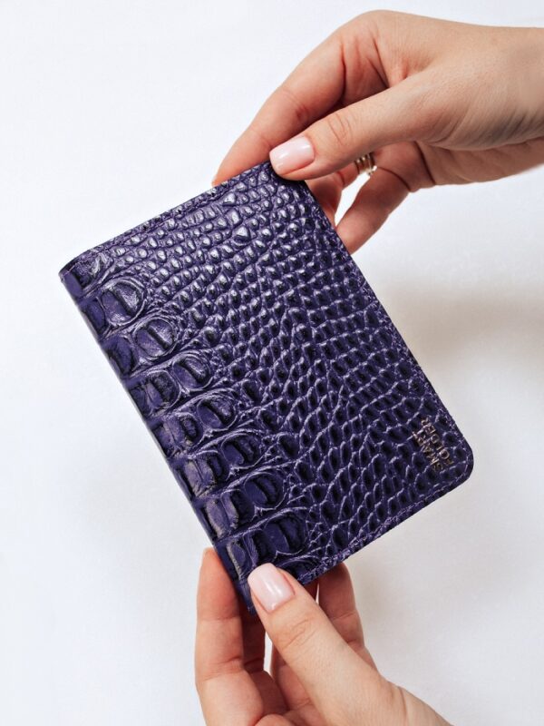 Обложка для паспорта сиреневая