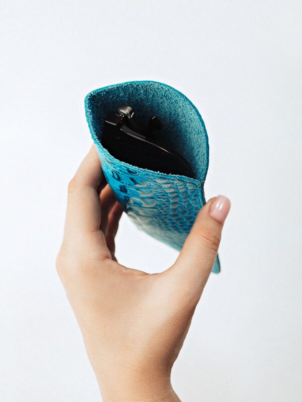 Футляр для очков бирюзовый