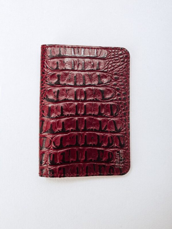 Обложка для паспорта бордовая